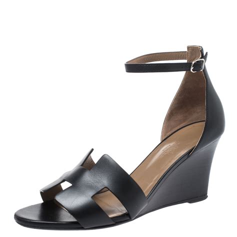 hermes wedges|hermes sandals with strap.